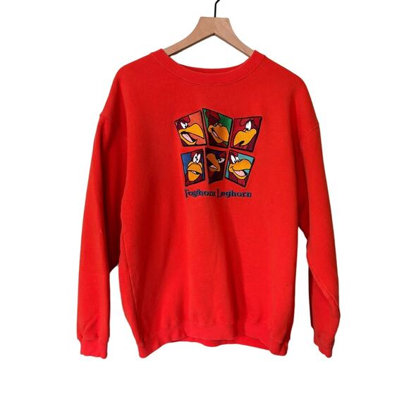 Vintage Warner Bros. Foghorn Leghorn Sweatshirt Medium Crewneck - Picture 1 of 7